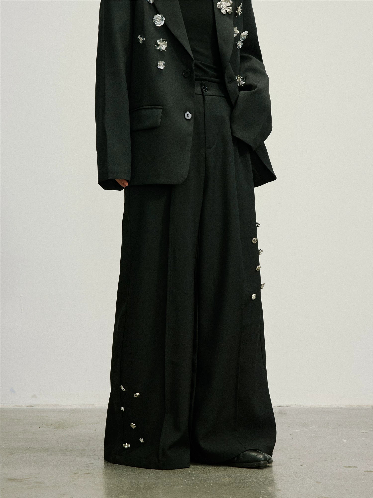 SUNYVONNE Metal Button-down Casual Suit