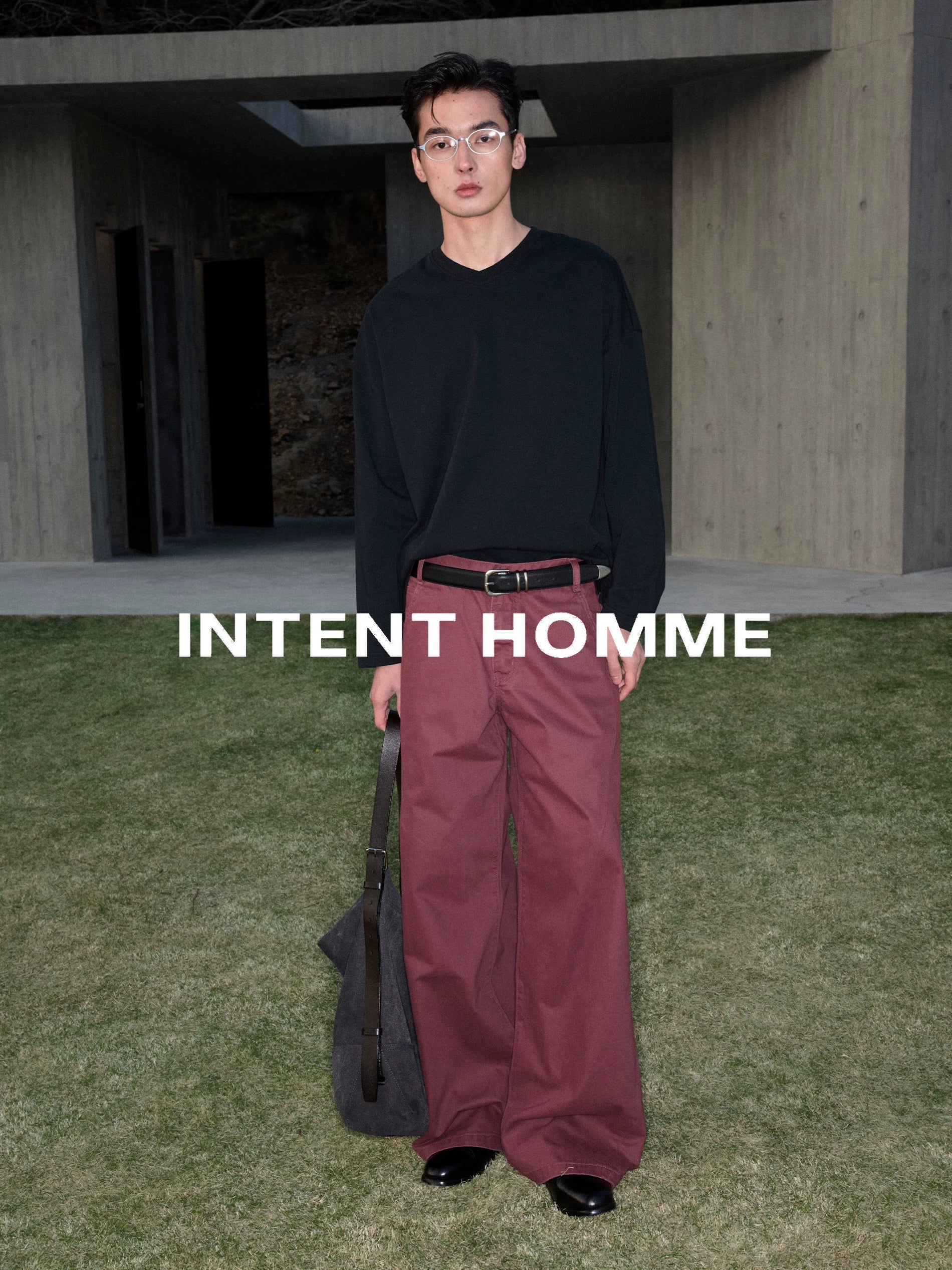 INTENT V-Neck Casual Bottom Long Sleeve