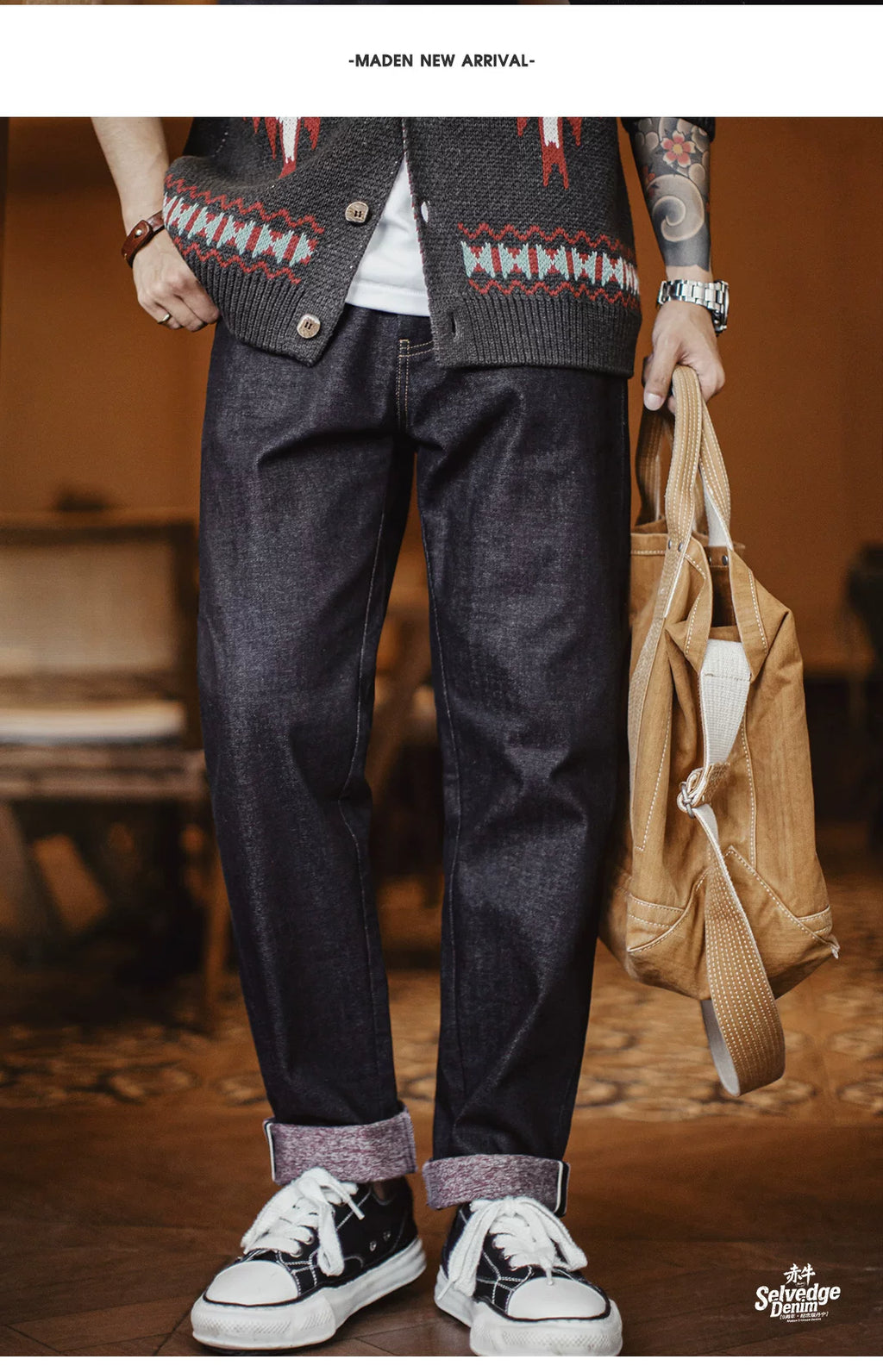 MADEN Vintage Straight Casual Jeans
