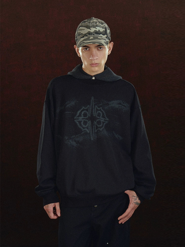 DICETINY Mottled Logo Print Sweater