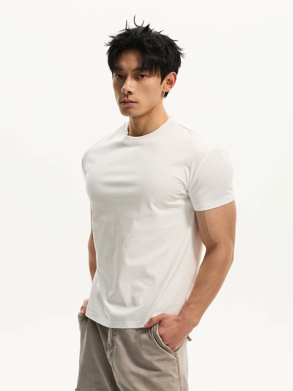 DAY NY Cool Minimalist Shoulder Casual Tee