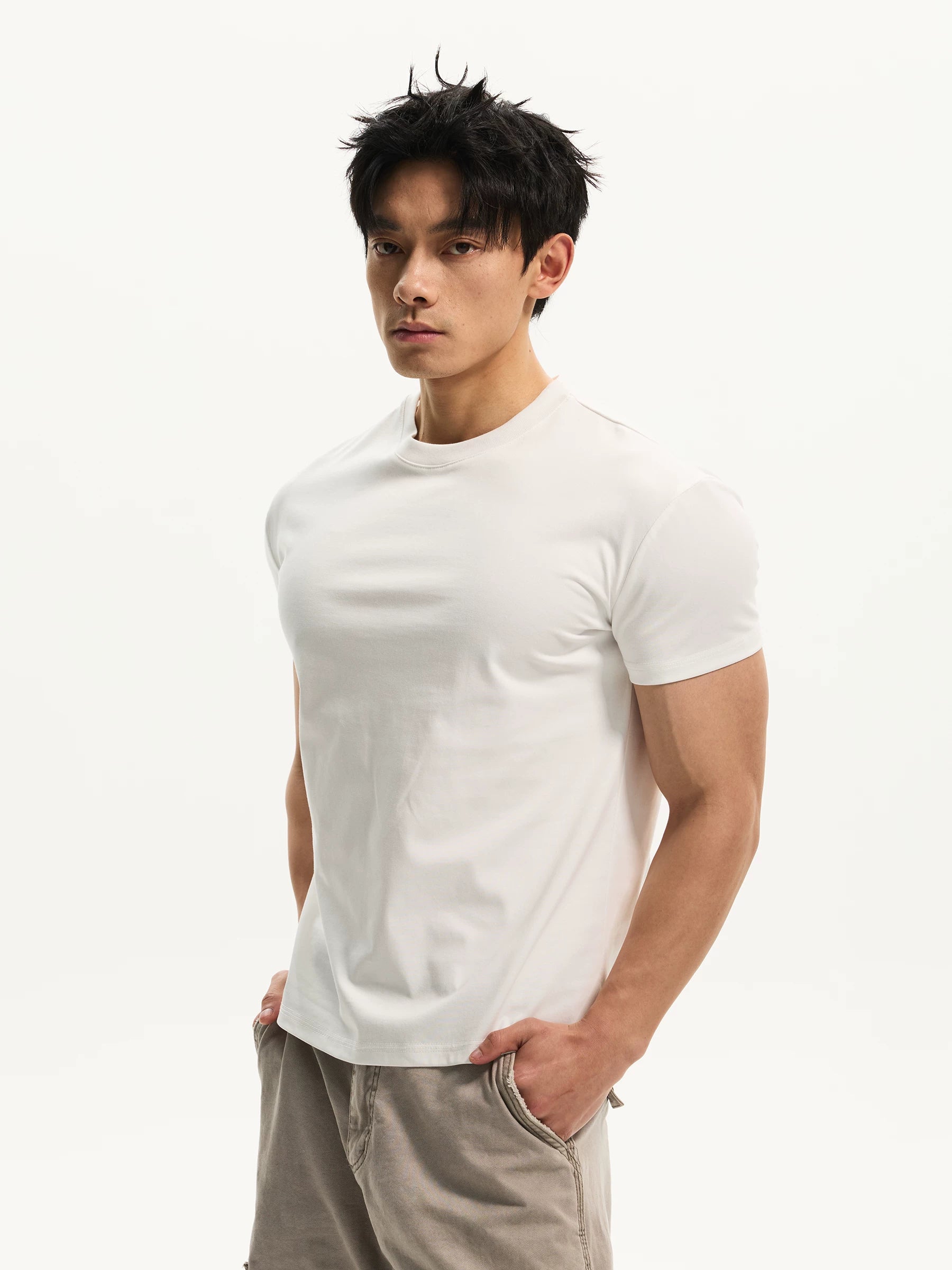 DAY NY Cool Minimalist Shoulder Casual Tee