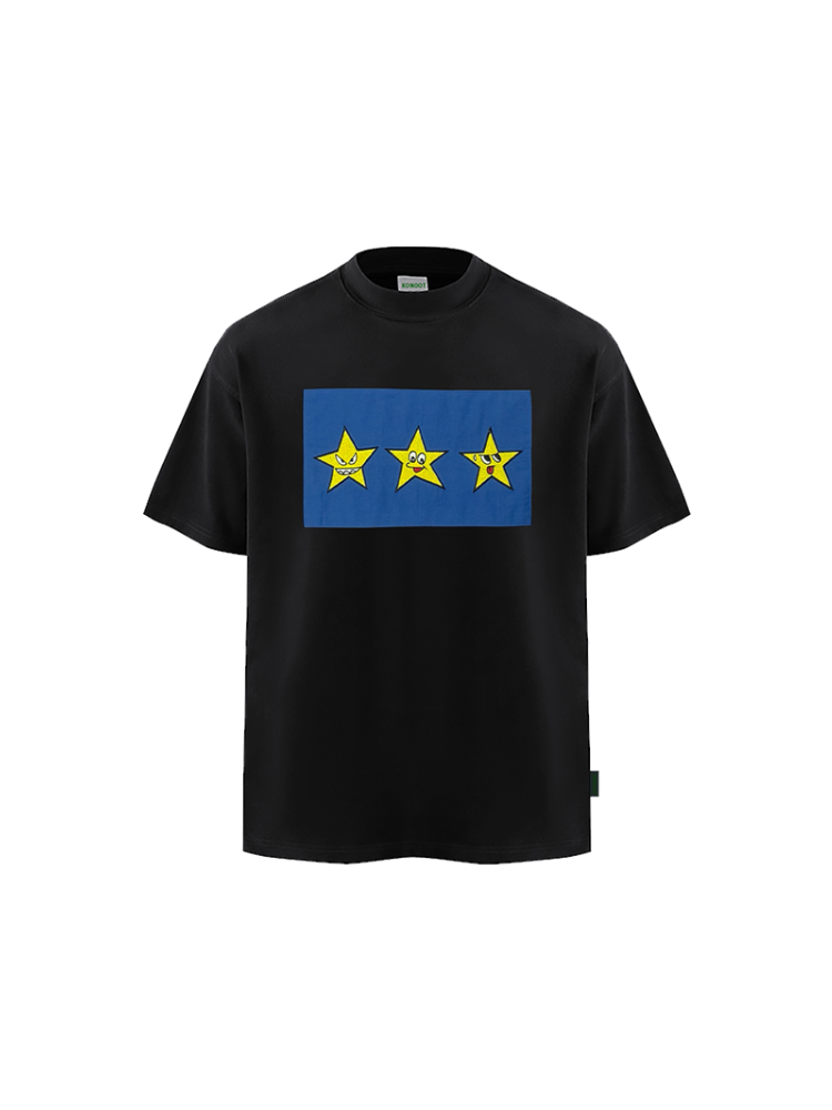 [KONOOT] 25SS (STAR) sticker embroidery BoxyFit version * 280G Tee