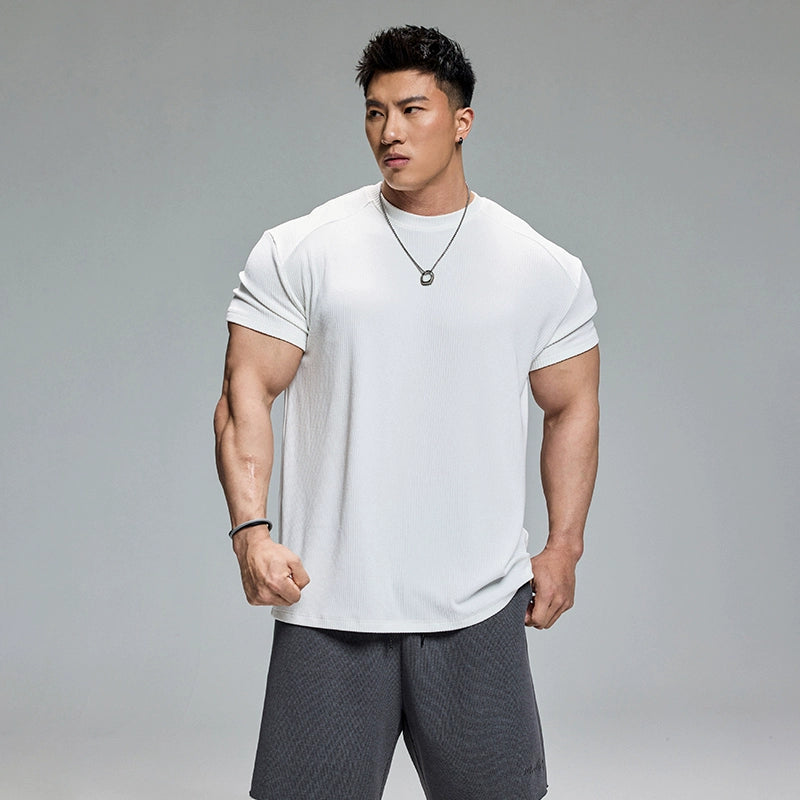 Muscle Dog Texture Elastic Breathable Tee
