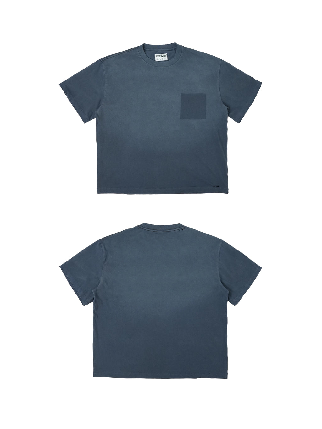 LIBERAFIT Simple Old Round Neck Casual Tee