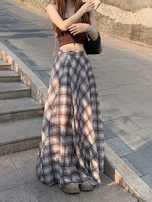 KPSR Plaid Irregular Premium Skirt