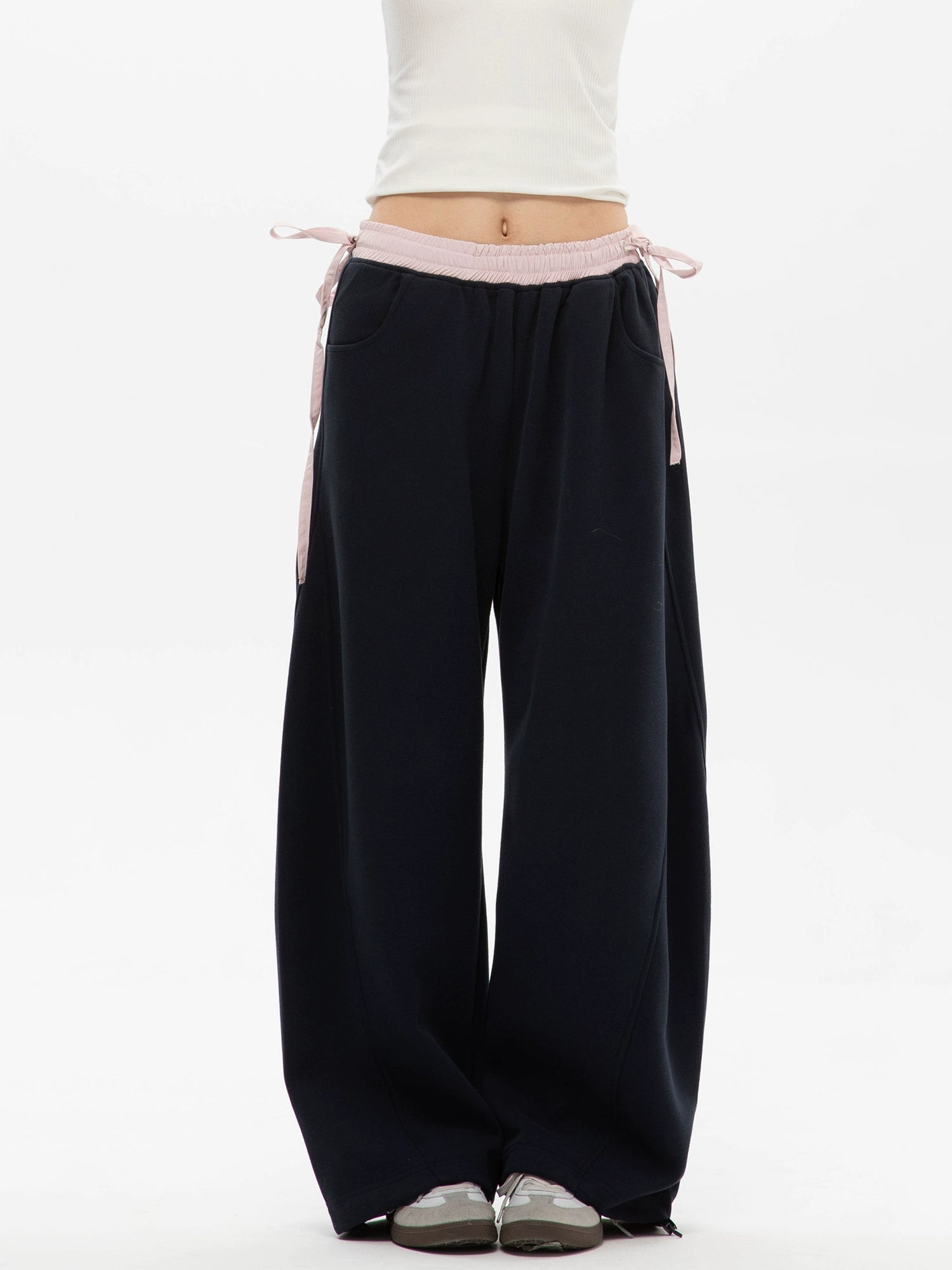 ICH MODE Loose Casual Straight Wide Leg Sweatpants