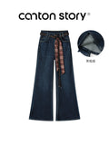 Cantonstory Vintage Belt Pull Jeans