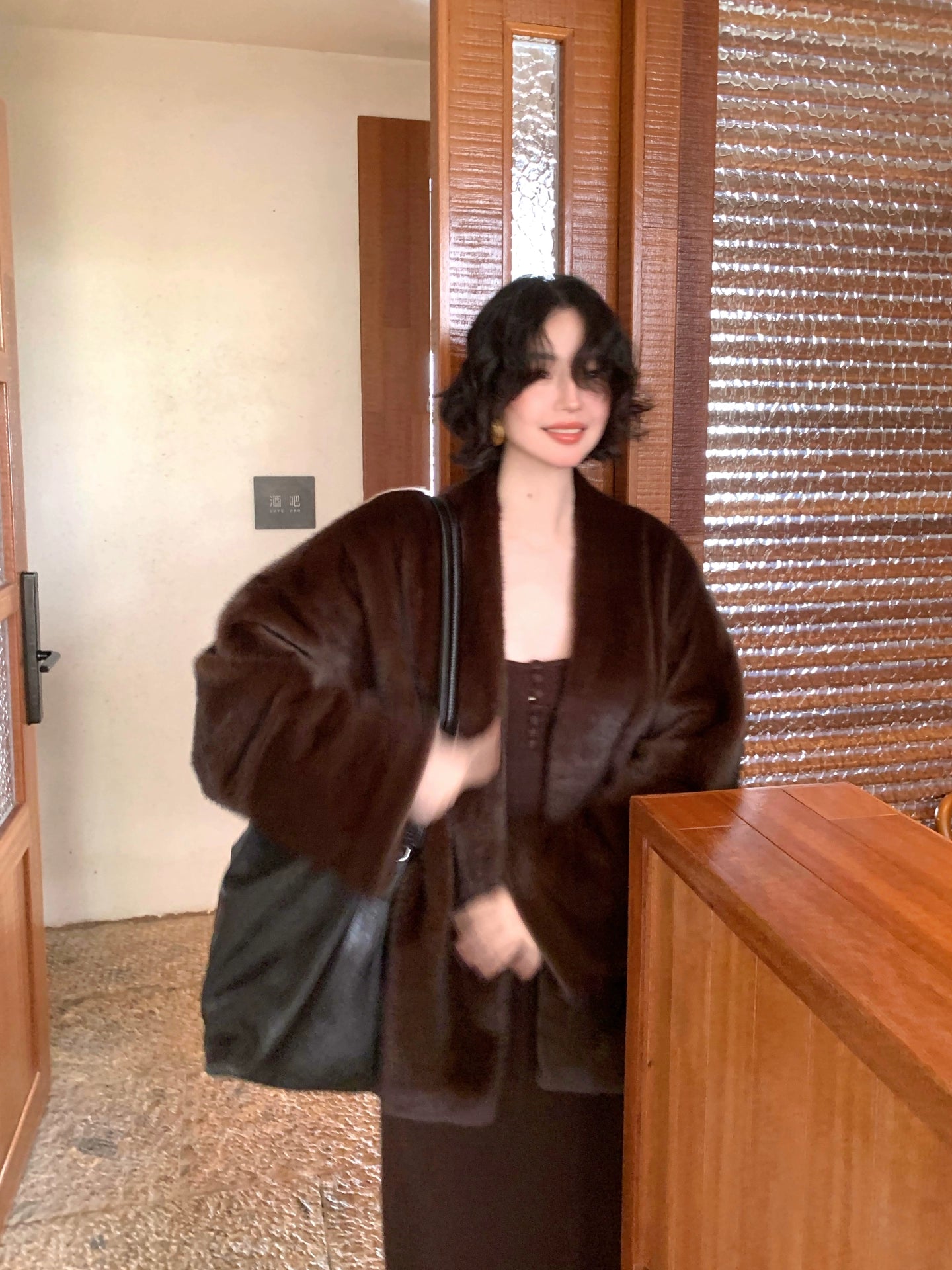 KELIFAN Vintage Eco-Friendly Fur Jacket