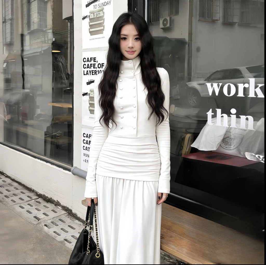 Instunning Simple and High-end Waist and Thin Dress