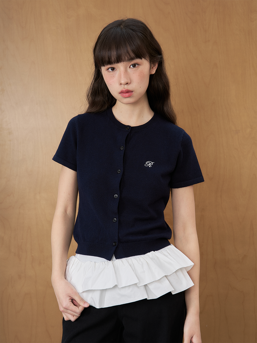 UnderStress Skin-friendly Short Button-Knitted Cardigan