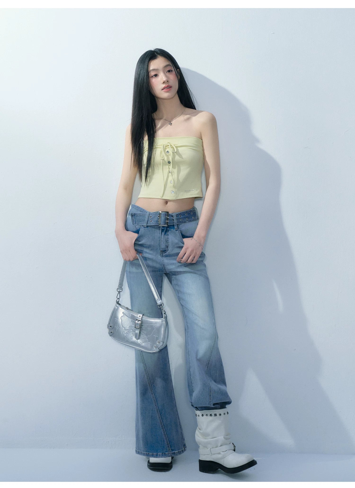 Ablueberry Versatile High-waisted Jeans