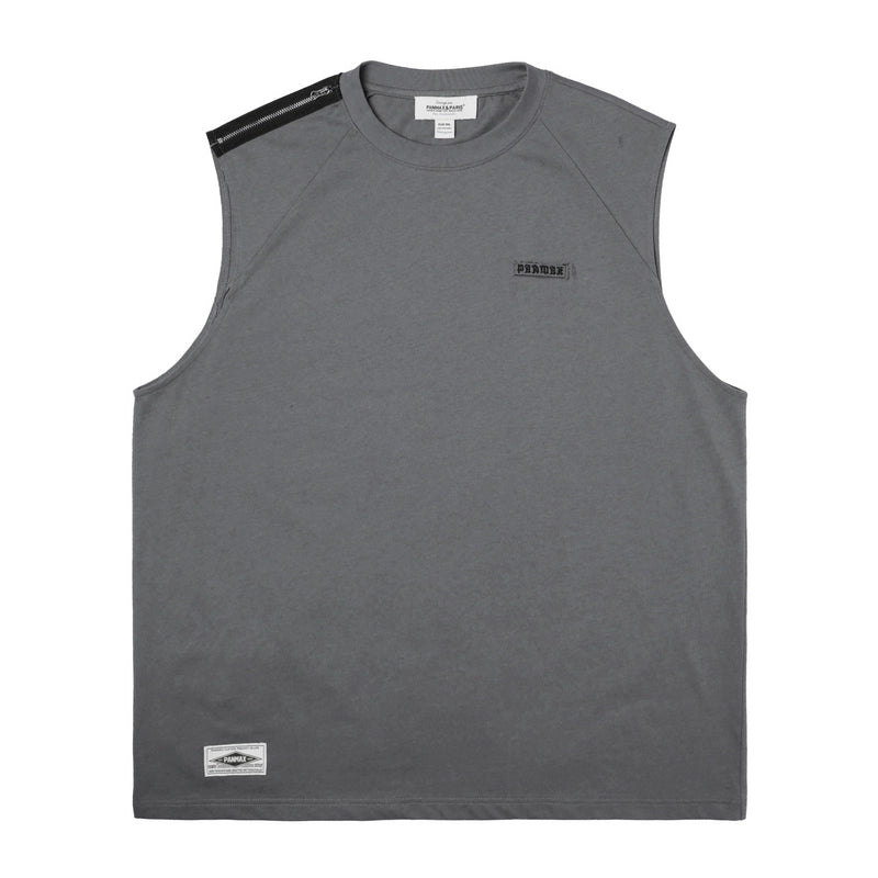 PANMAX Shoulder Zipper Sports Cotton Vest