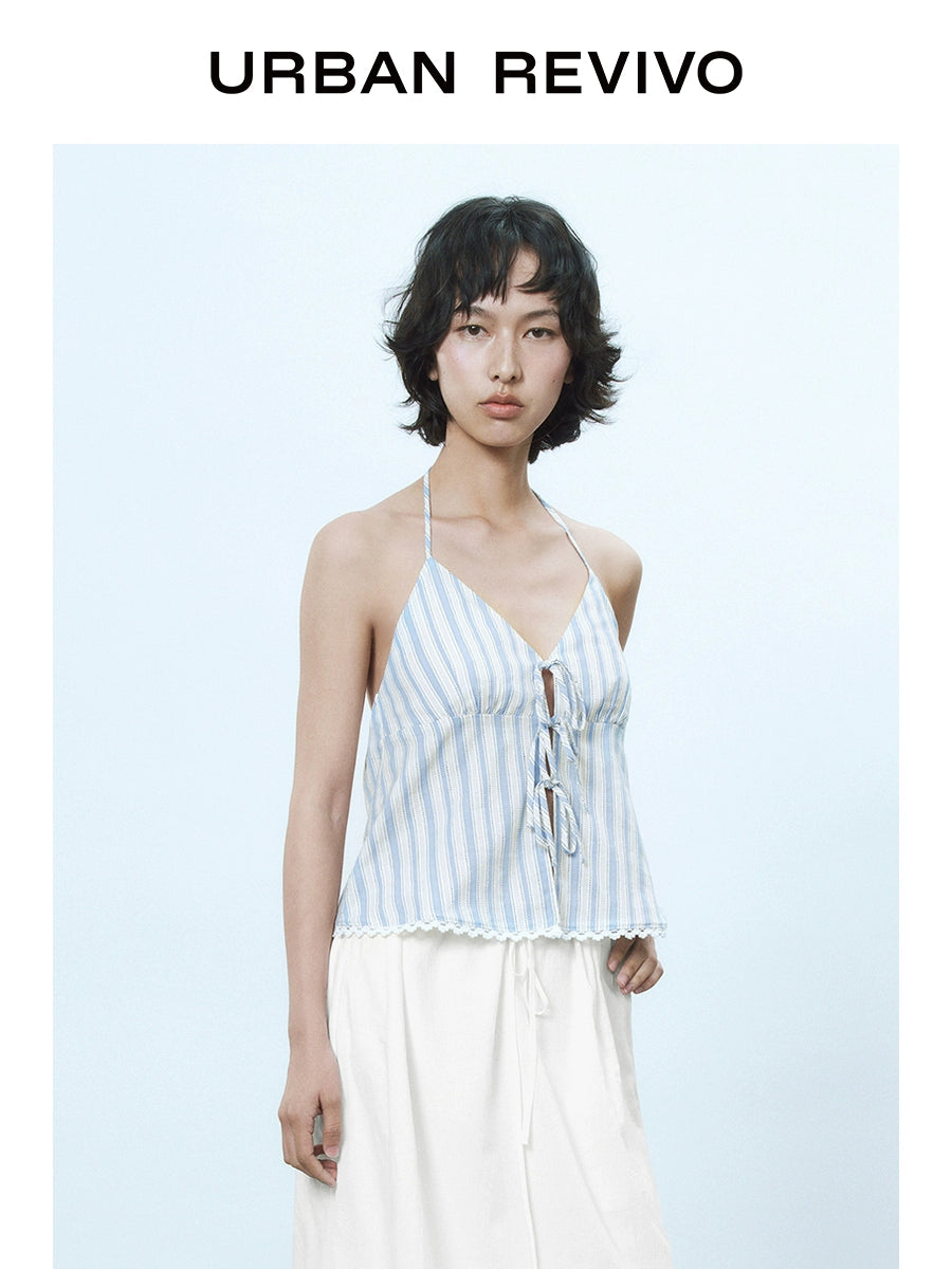 URBAN REVIVO Wave Striped Neck Sling