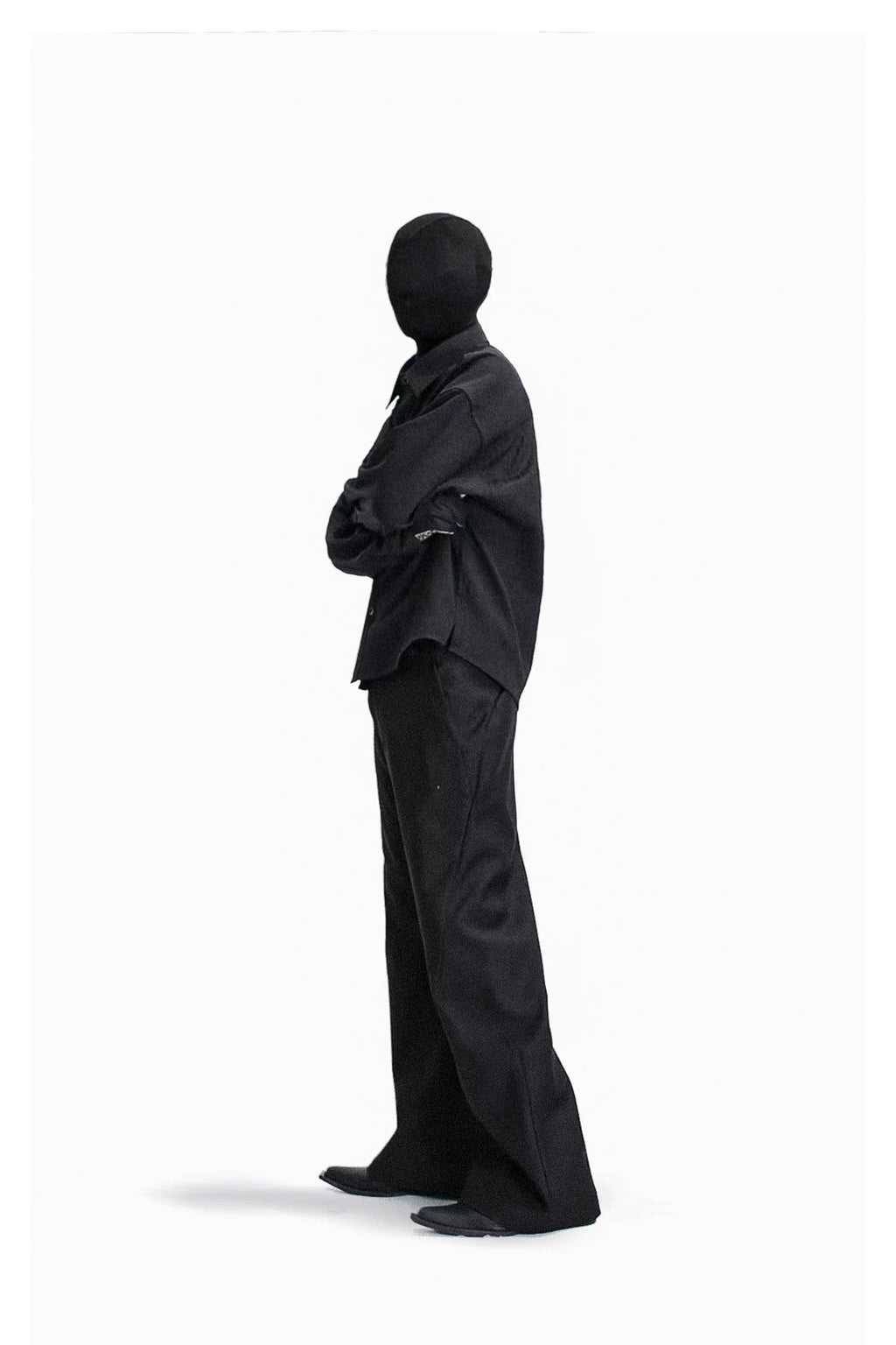 SOUTHFISH Pleated Texture Loose-fitting Long-sleeved Shirt