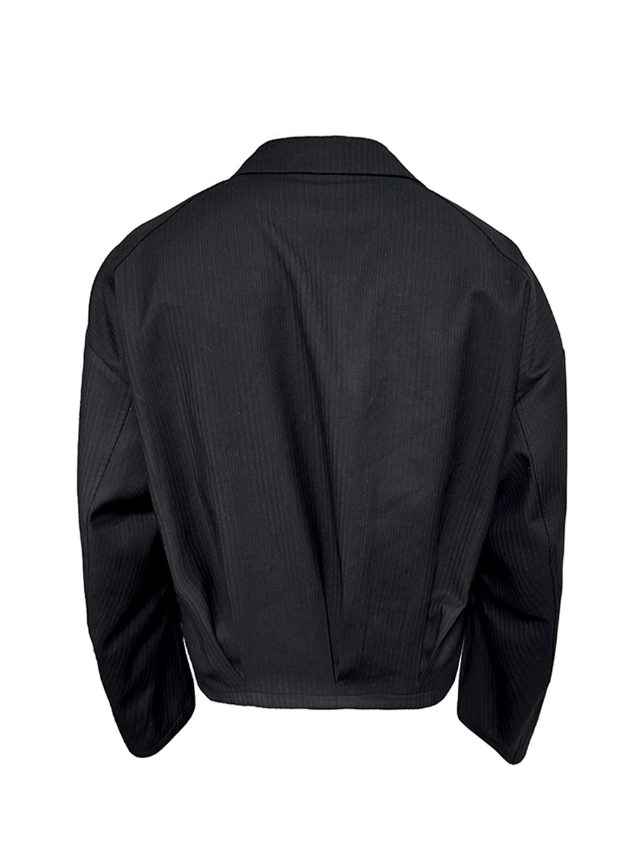 JCAESAR Striped Double-breasted Silhouette Suit
