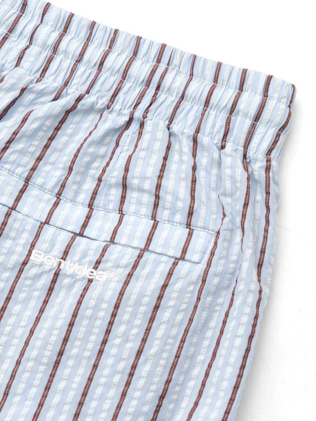 BENT IDEA Embroidered Vertical Striped Loose Casual Drawstring Trousers