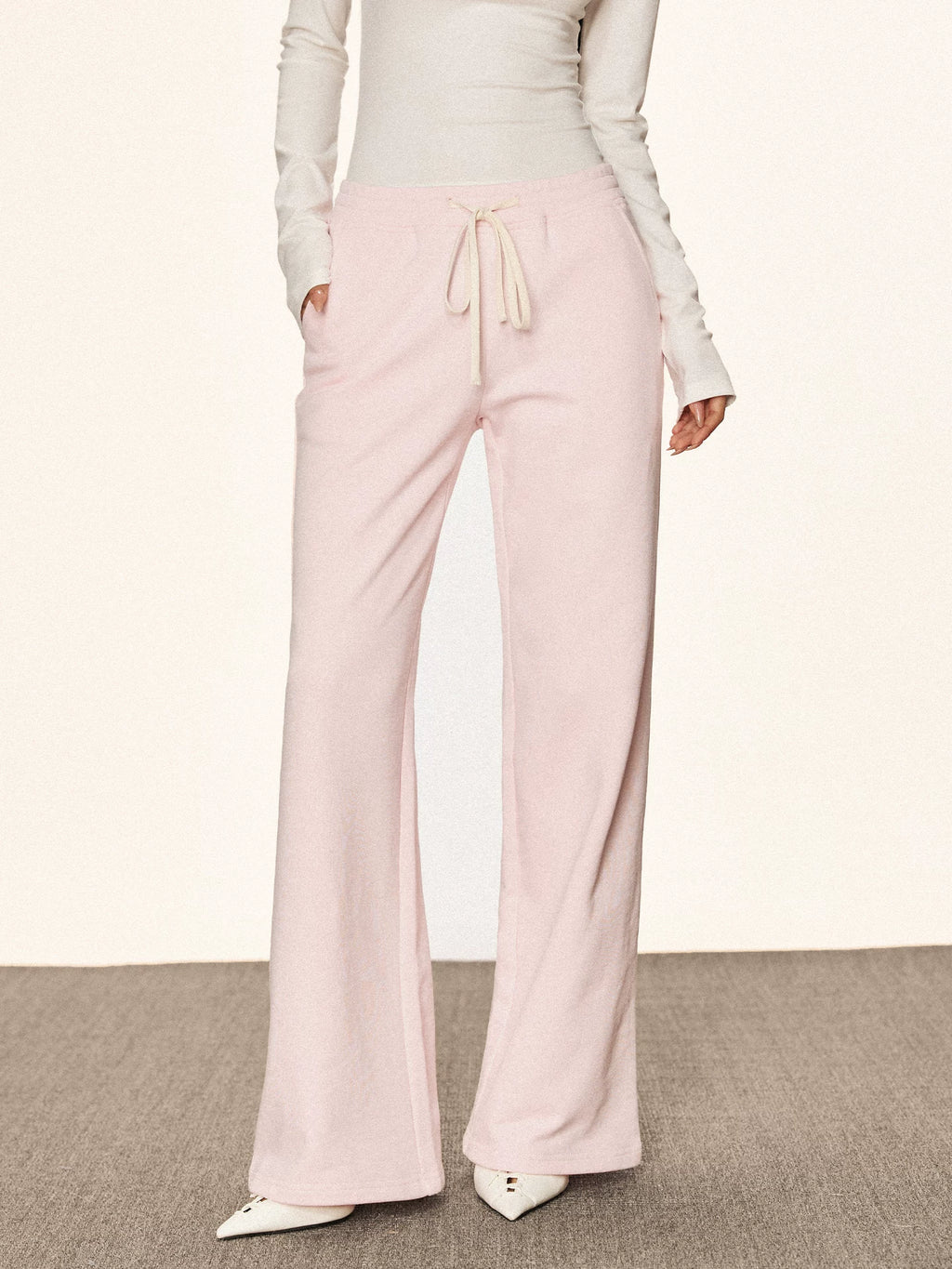 Cherry Melody American Retro Straight Drawstring Casual Sweatpants