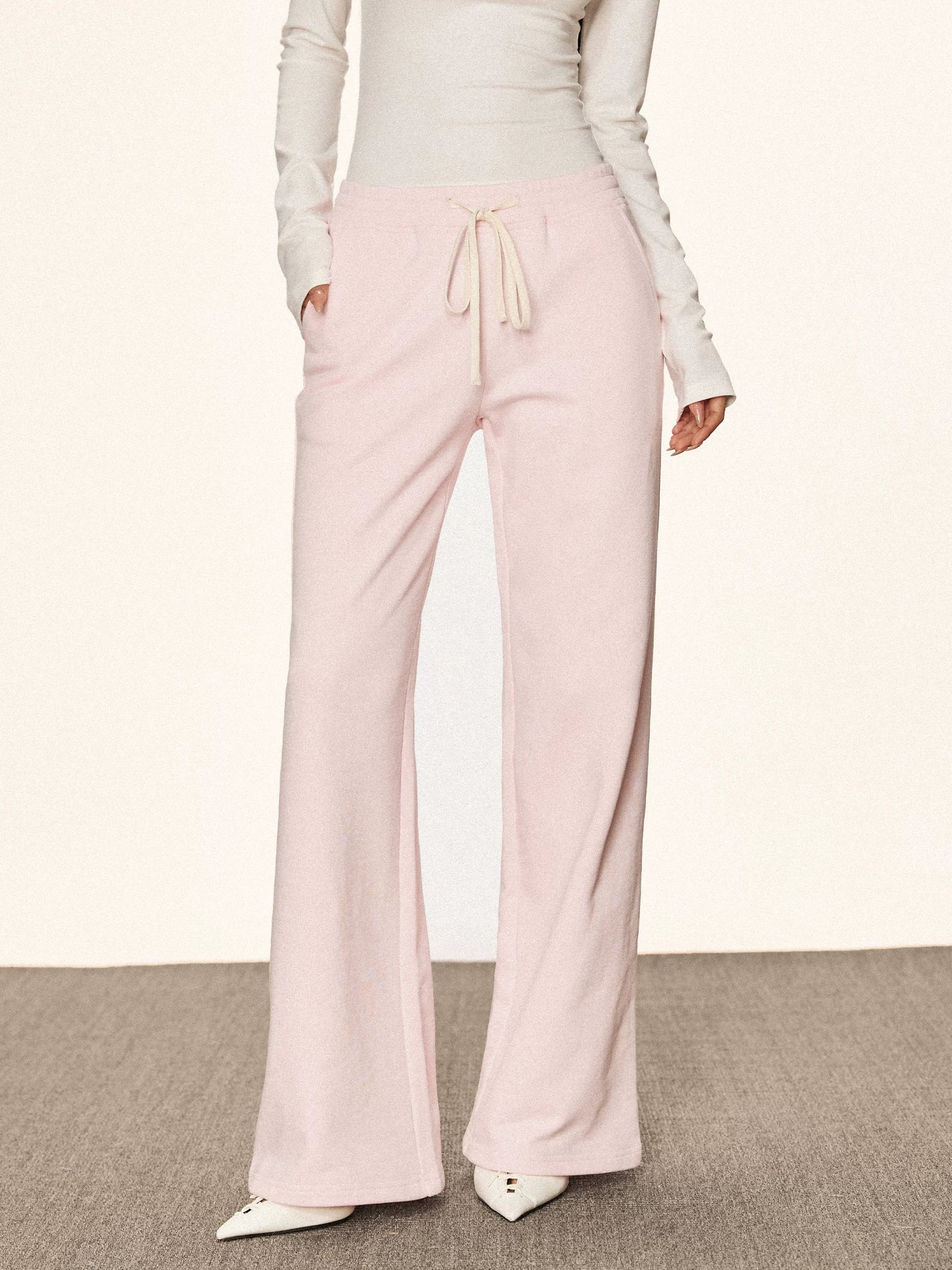 Cherry Melody American Retro Straight Drawstring Casual Sweatpants
