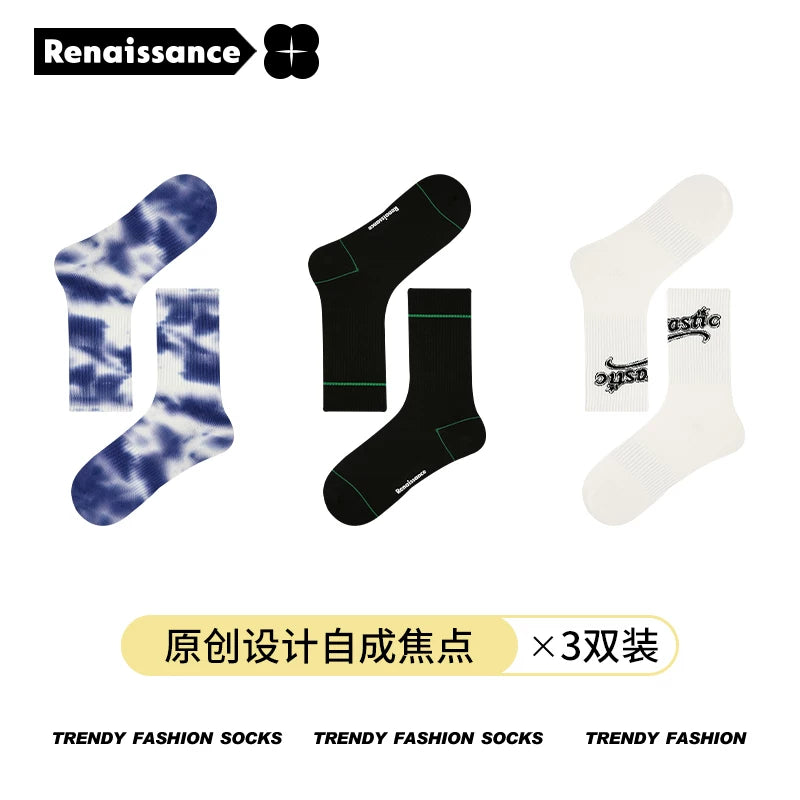 Renaissance Tie Dye Anti-Bacteria Socks 3pcs