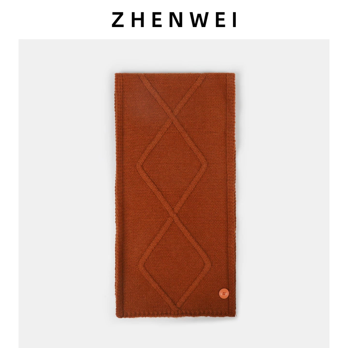ZHENWEI Knitted Twist Cross Button Neck Protector Scarf Shawl