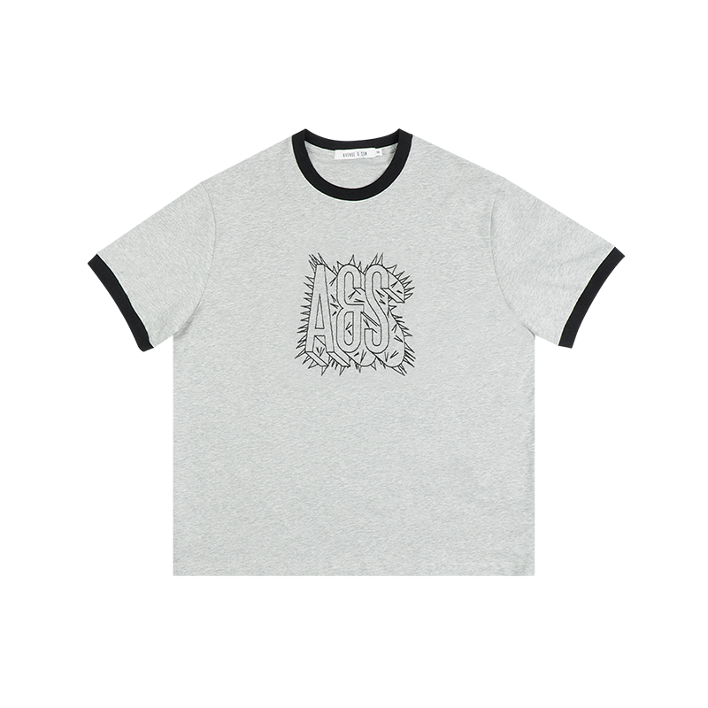 AVENUESON Explosive Font Logo Contrasting Tee