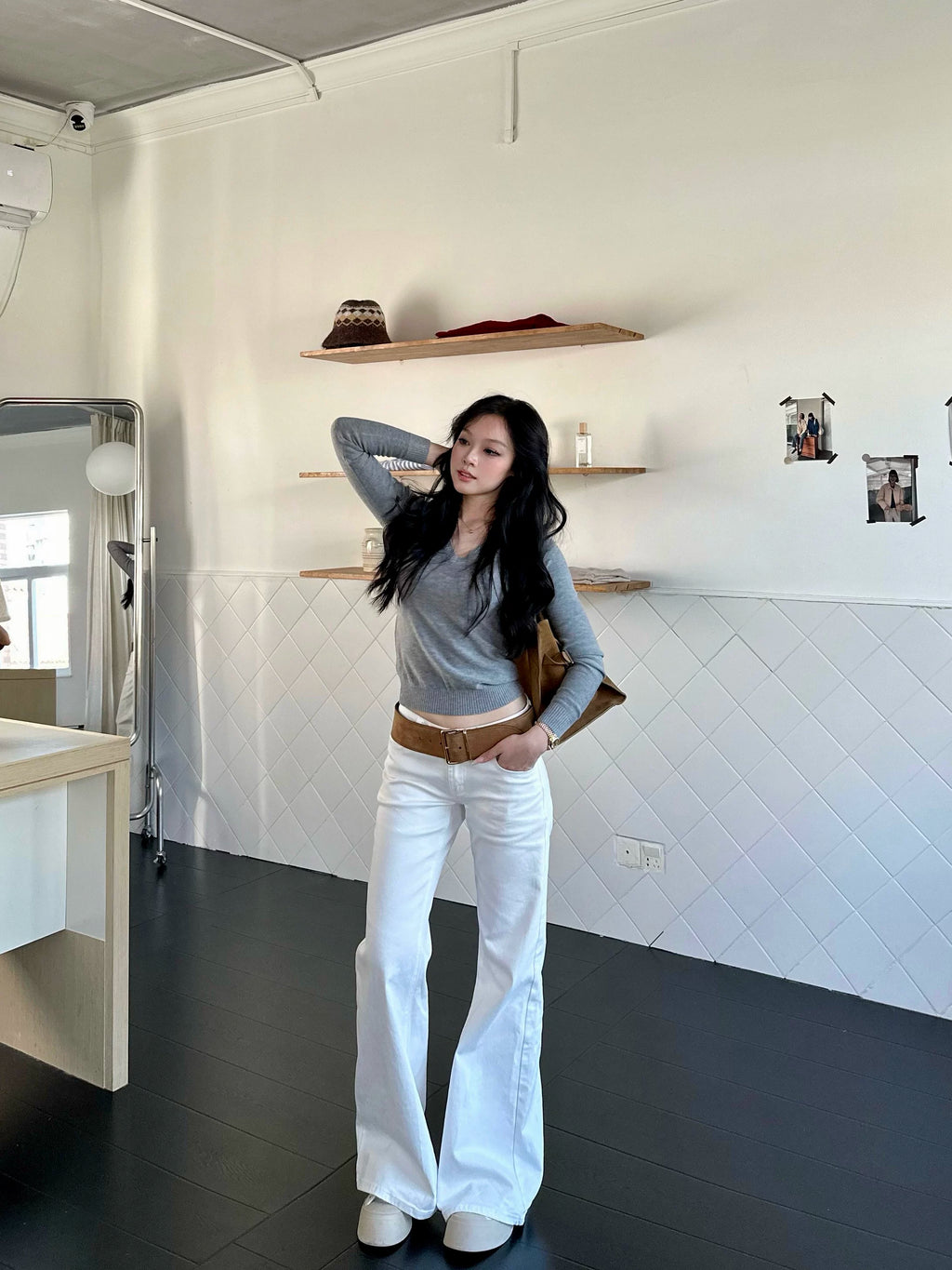 Popchee Low Waist Wide Leg Skinny Jeans