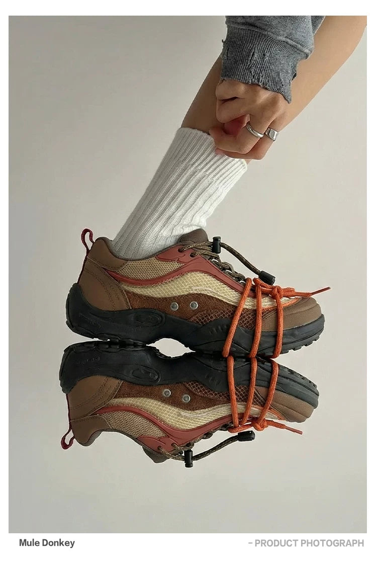 Donkey Retro Color Matching Platform Sneakers