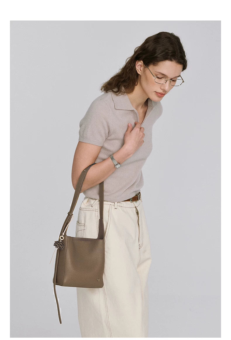 La Festin Niche Leather Messenger Bag