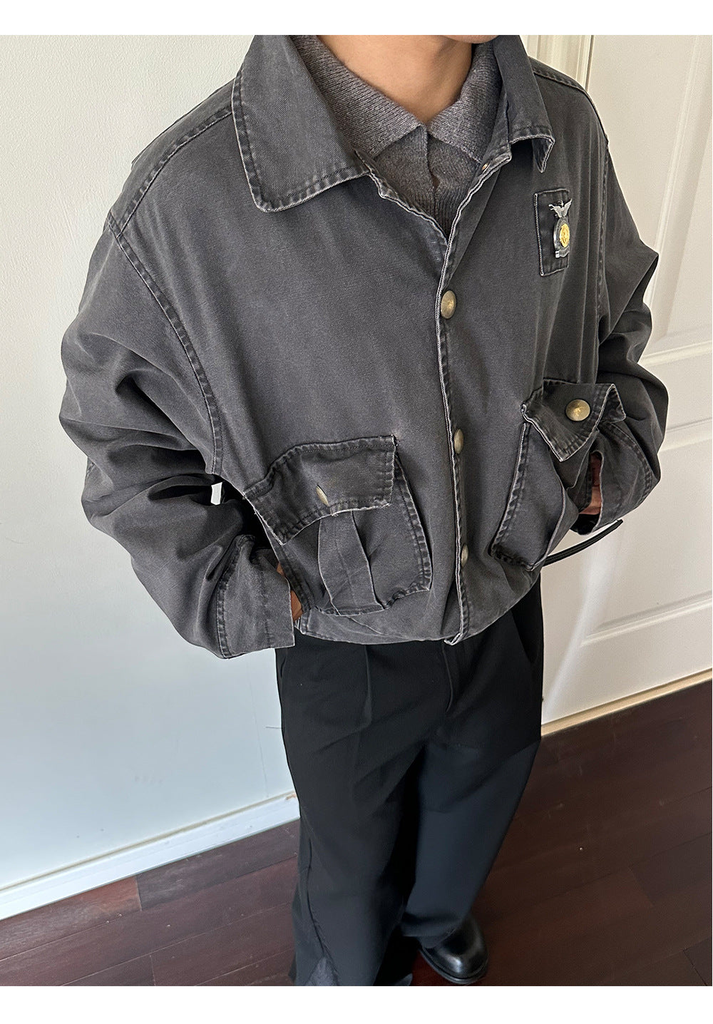EME Vintage Short Wide Lapel Jacket