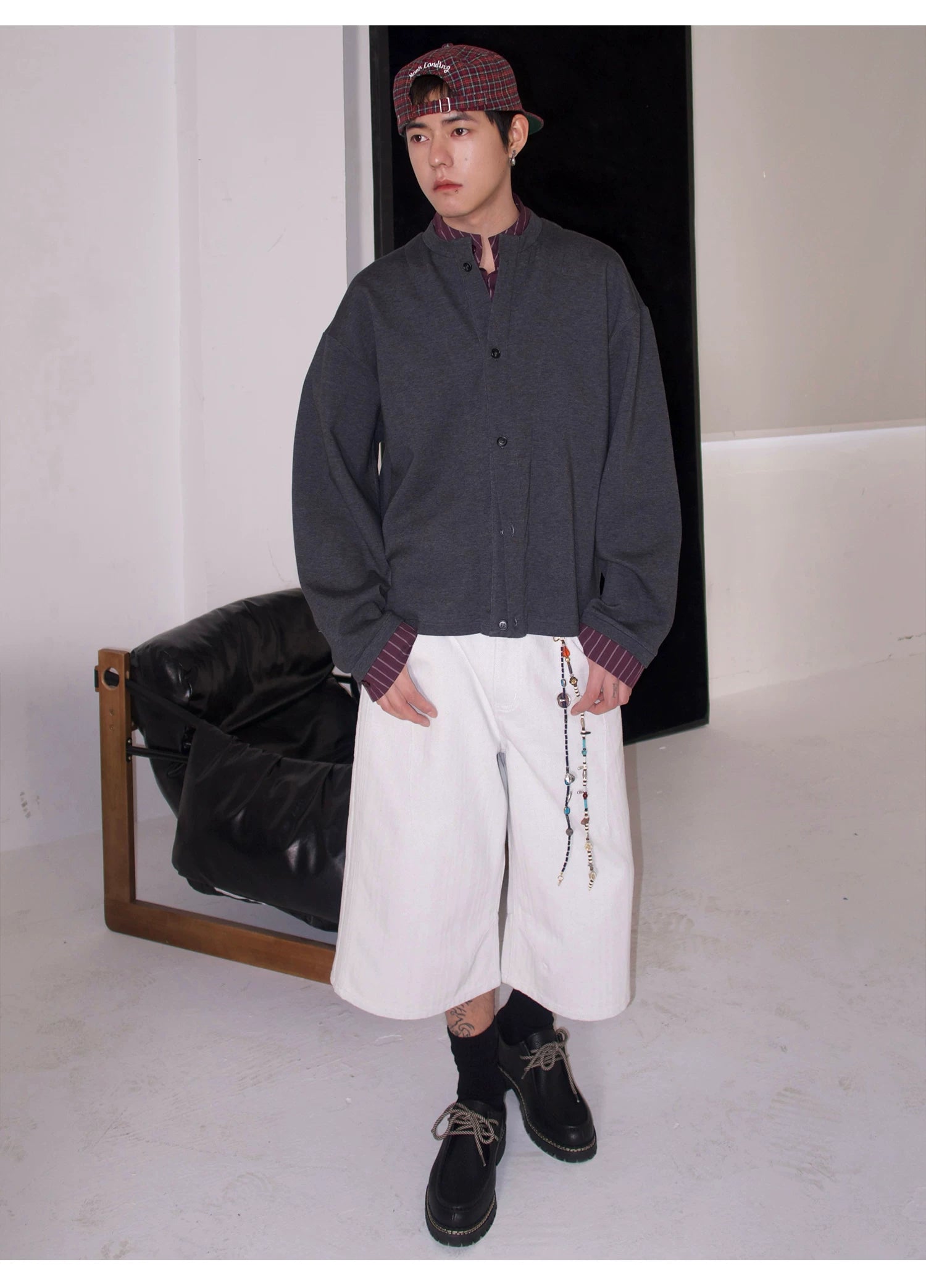 CoosRetro Vintage Straight Versatile Cropped Pants