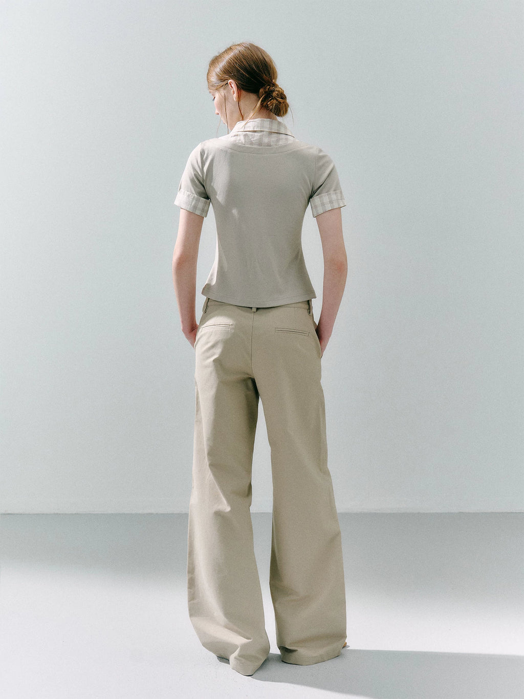 LOST FOREST Fake Two Piece Splicing Slim Tee