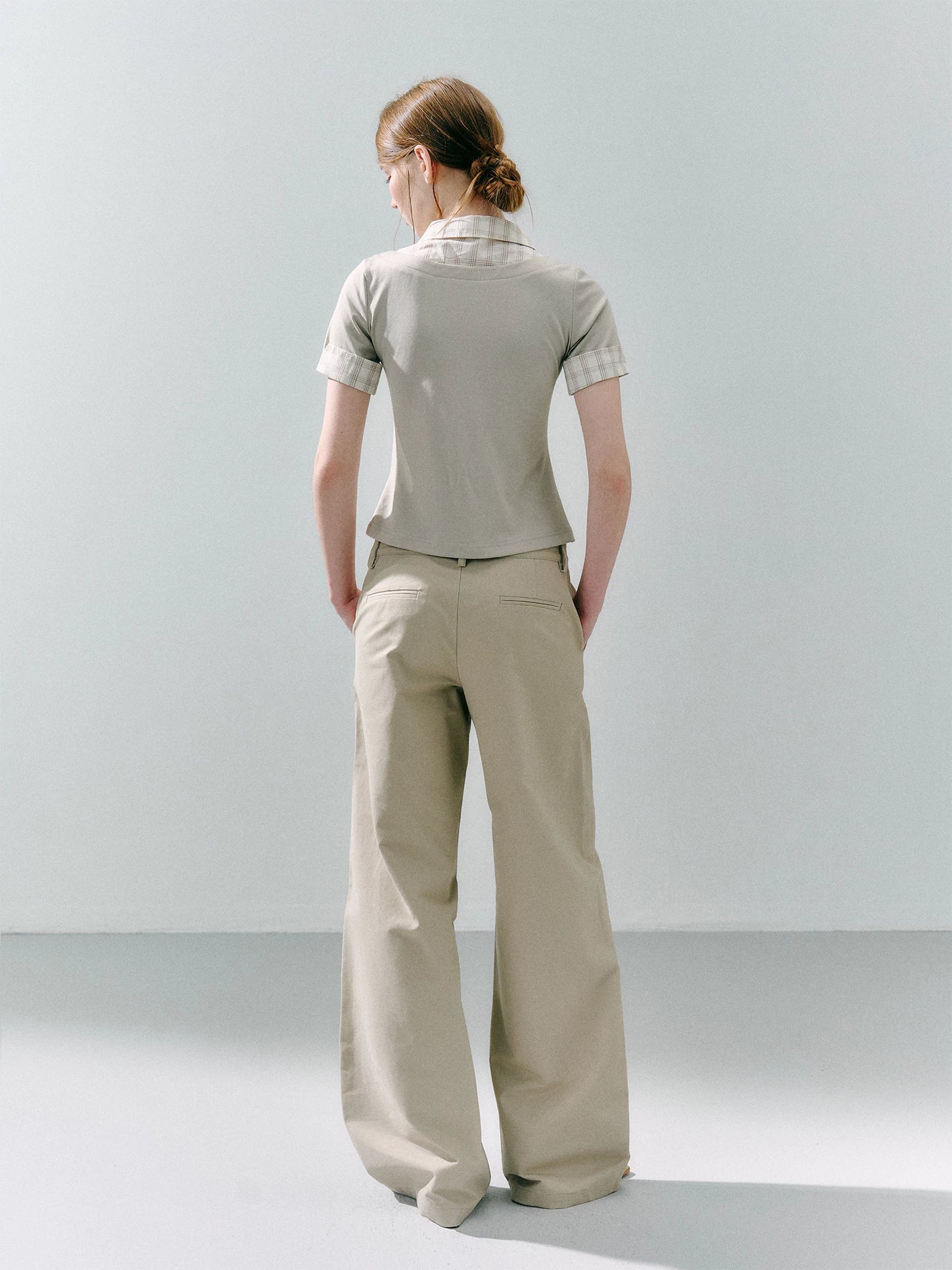LOST FOREST Fake Two Piece Splicing Slim Tee