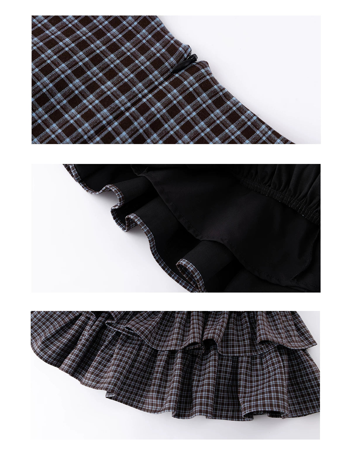 Ariseism Vintage Plaid Sleeveless Dress