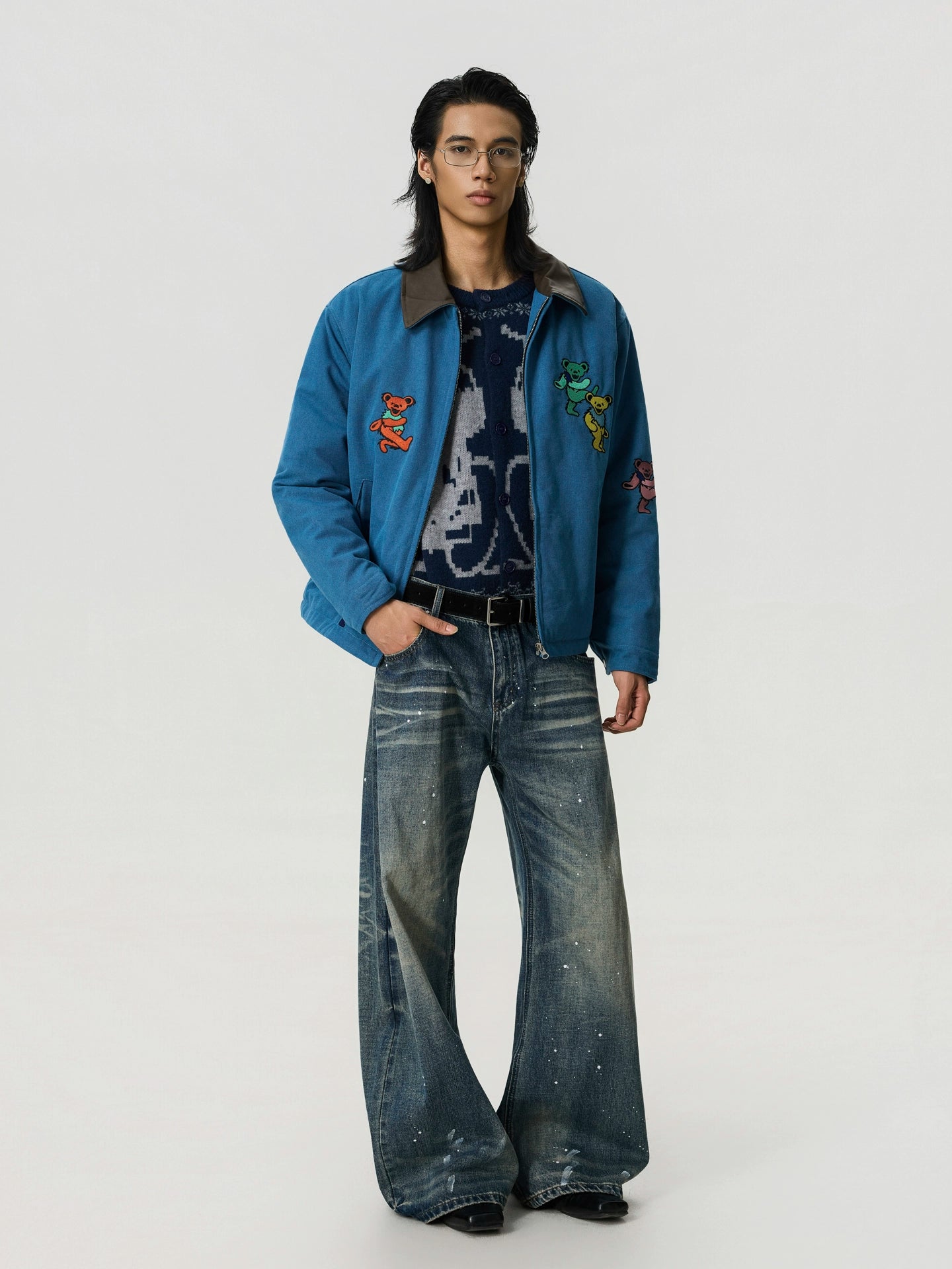 BTSG Retro Washed Cat Whisker Scimitar Jeans