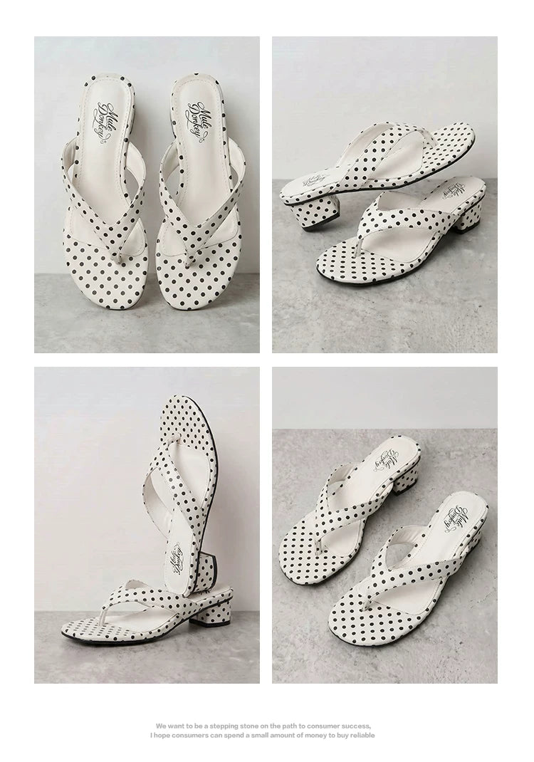 Donkey Polka Dot Non-slip Thick Bottom Sandals