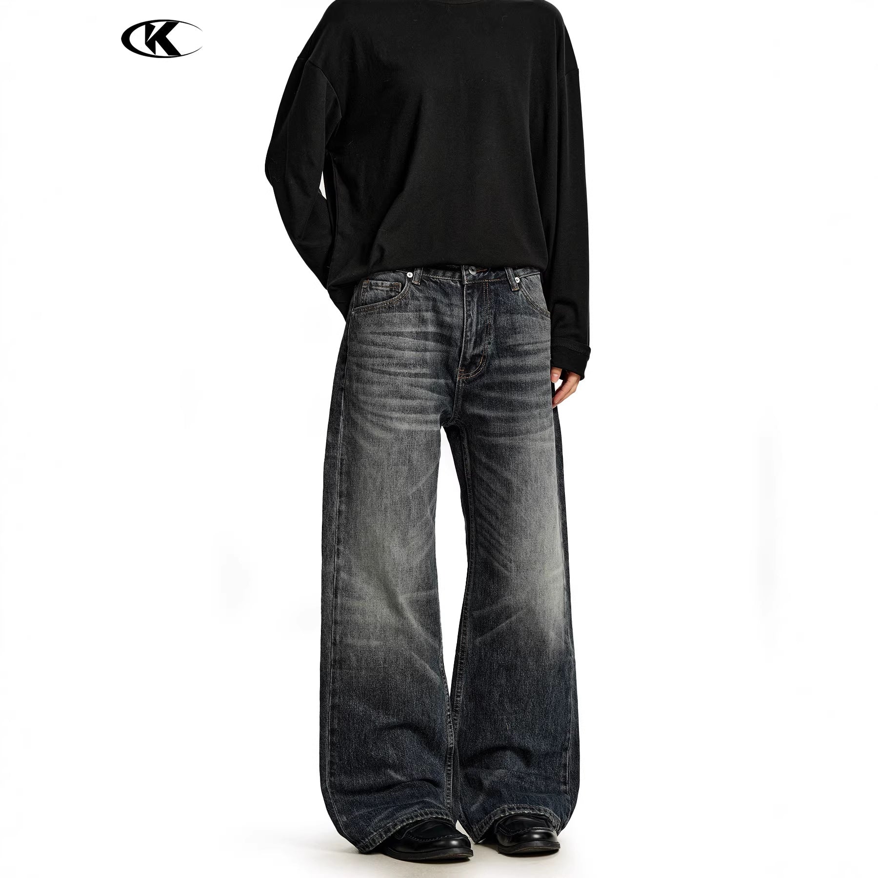 11KN Retro Straight and Micro-mop Jeans