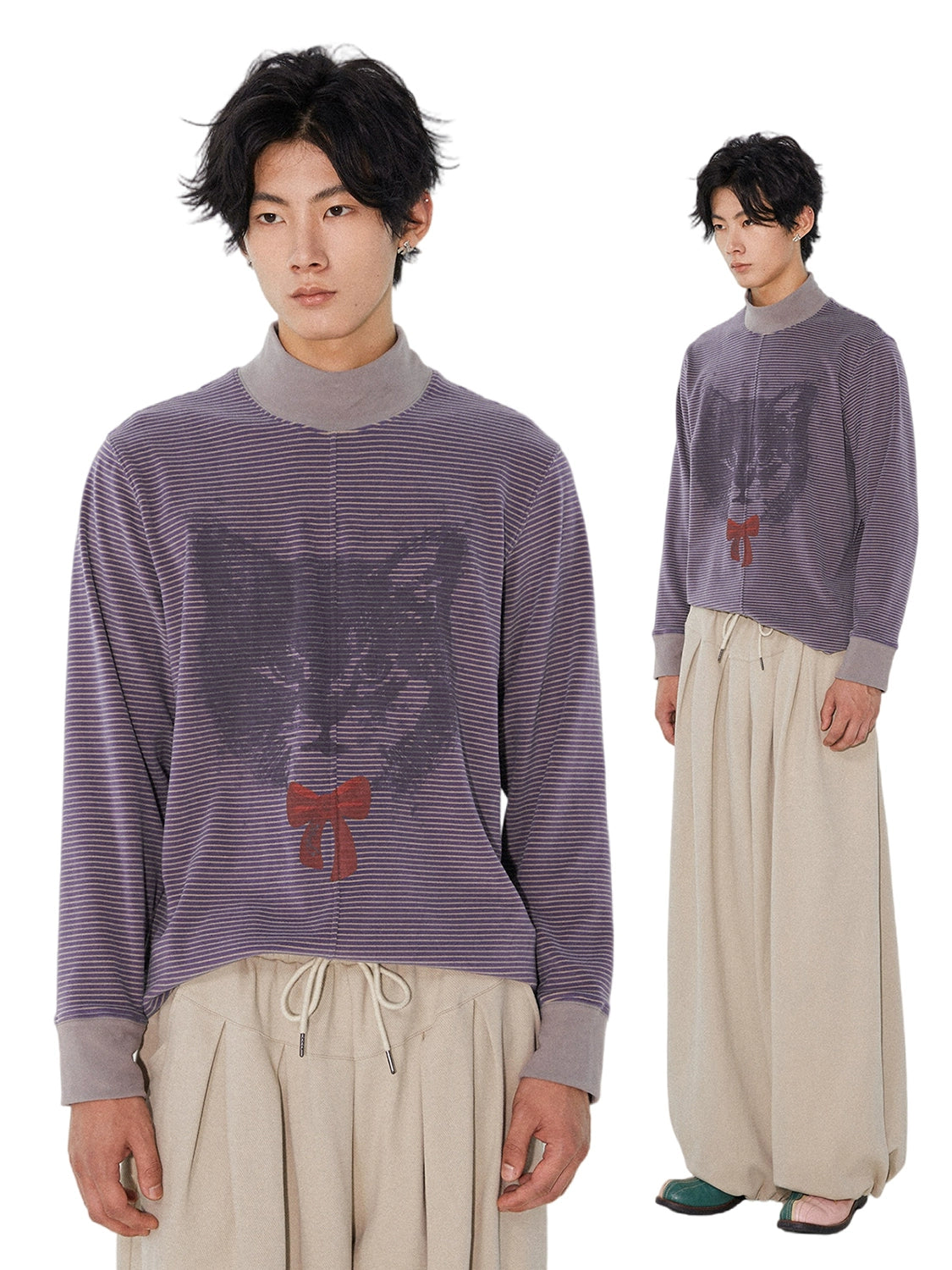 PHYS Striped Plush Bottom Long Sleeve