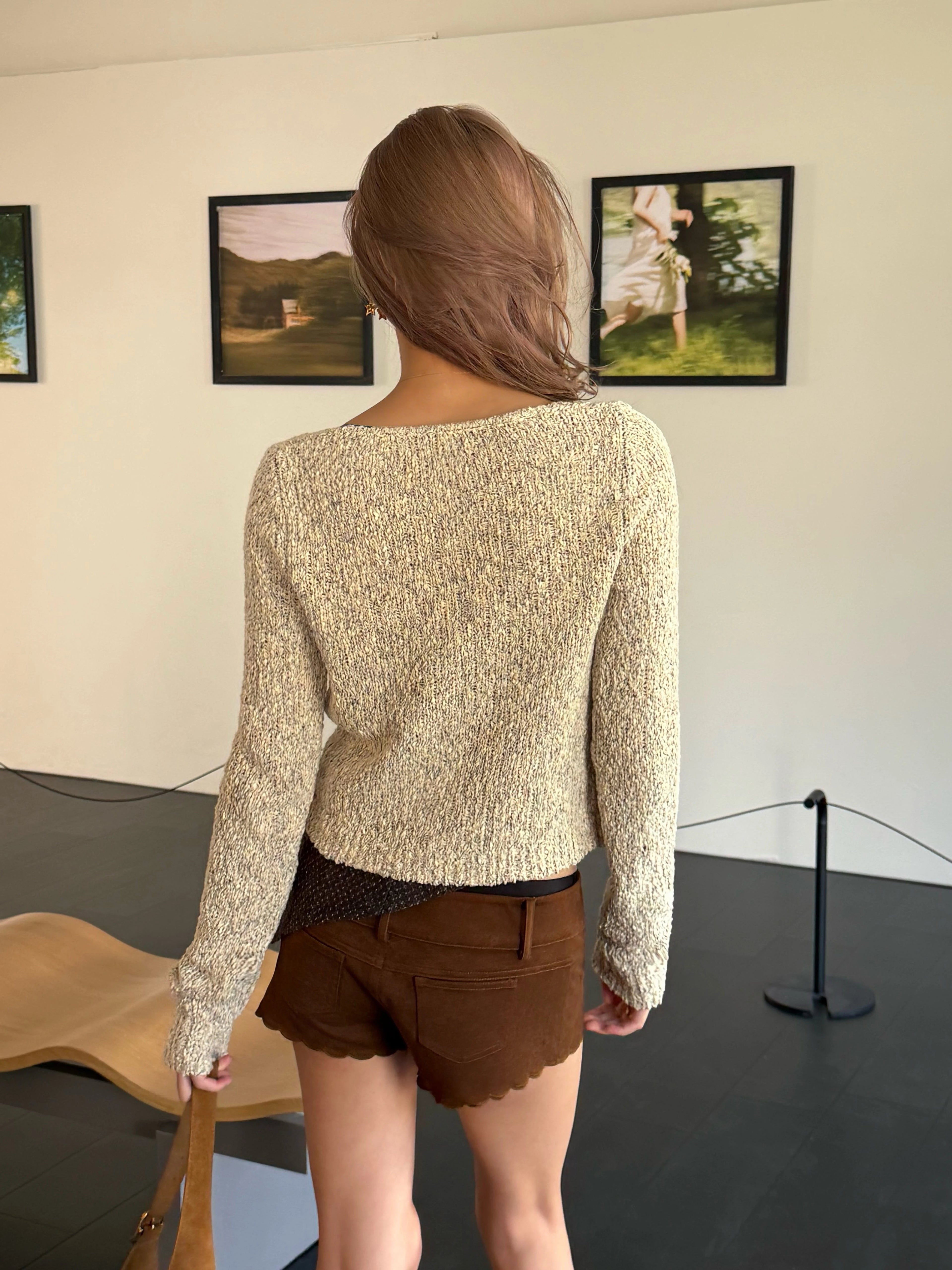 Audwyn Vintage Slim Skinny Knitted Long Sleeves