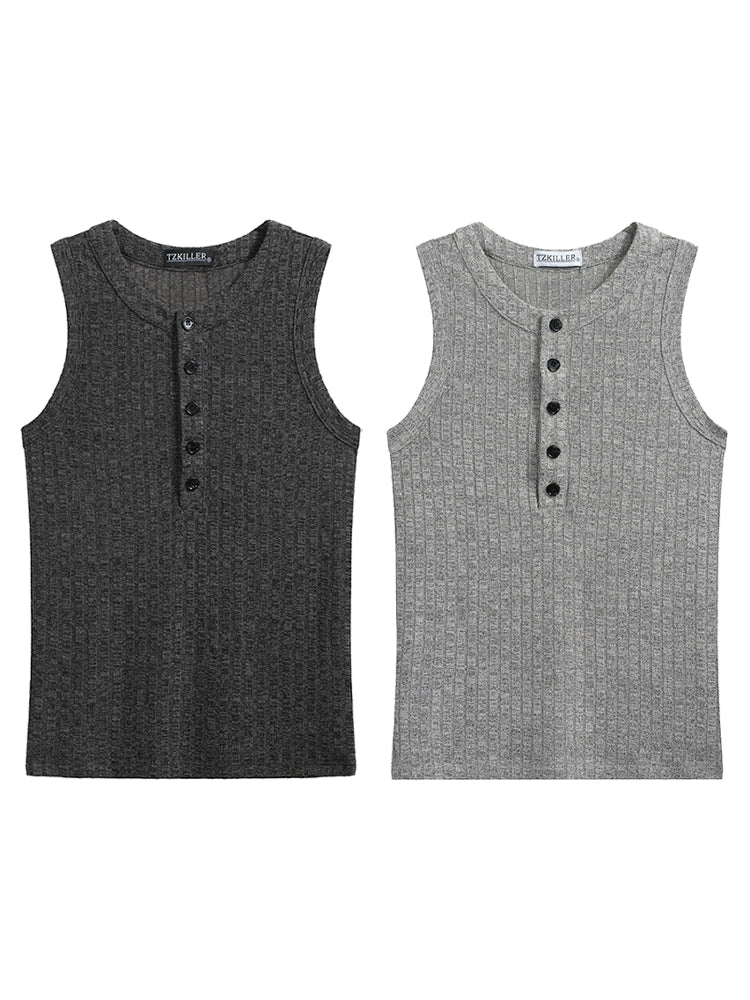 TZ Killer Button Henry Slim Fit Vest