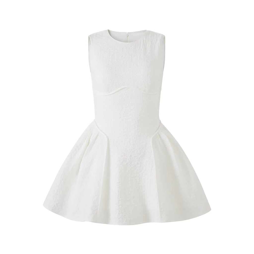Avenement Slim-fitting Waist Round Neck Sleeveless Dress