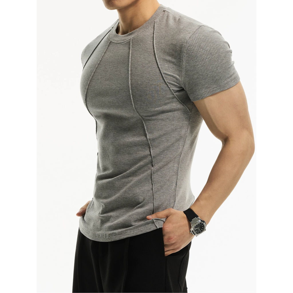 DAY NY Oblique Pleated Front Shoulder Casual Tee