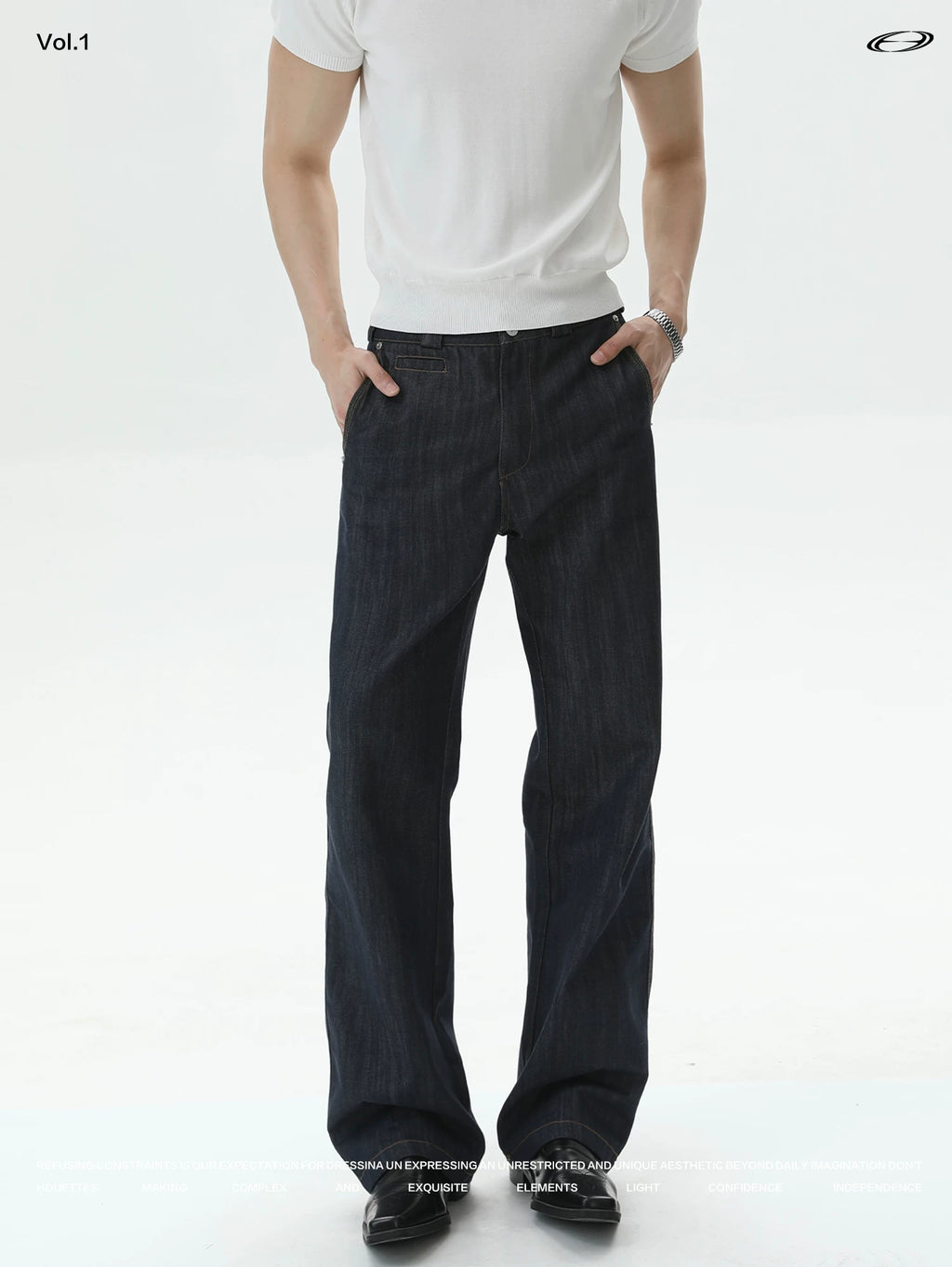 TURNTIDE Loose and Thin Drape Jeans