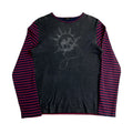 PAIKI Headphones Skull Striped Splicing Long-sleeved Sweater