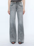 2th Desire Rivet Waist Straight Low Waist Jeans