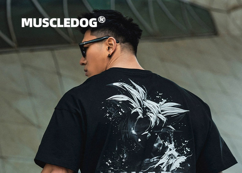 Muscledog Loose Casual Half Sleeve Training Gym Tee