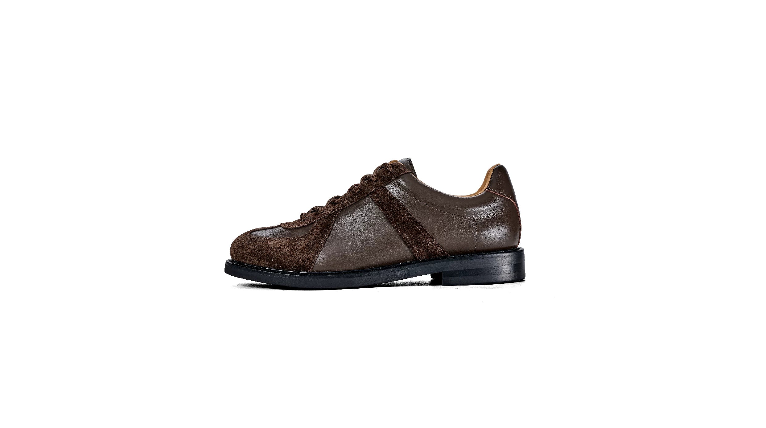 TERRAKOO First-layer Cowhide Lace-up Heightening Casual Moral Training Leather Shoes