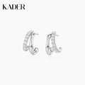 KADER Versatile Geometric Double Ring Earrings