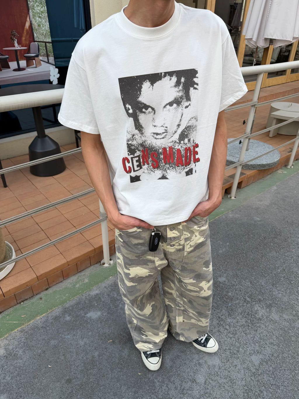 CENSMADE Retro Old Punk Print Tee