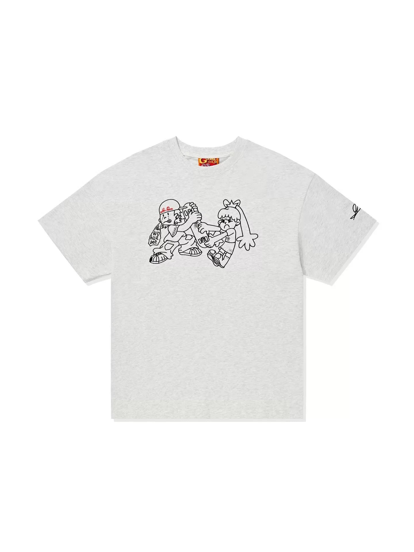 GameOne Cartoon Embroidery Character Casual Tee